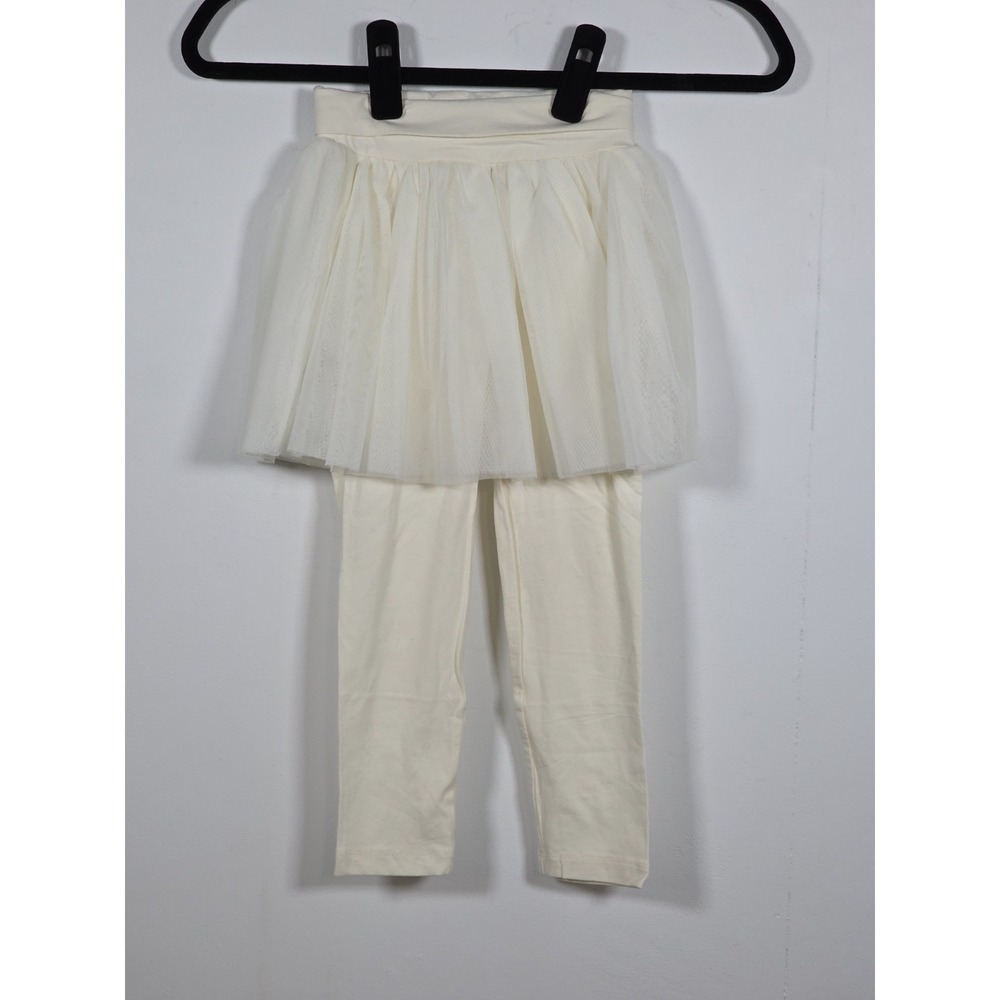 Gap Baby Girls 4T Tulle Skirted Leggings Beige NWT Tutu Layered Pants Cute - Picture 1 of 8
